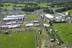 Aerial shot of showrings, marquees and visitors at the Edenbridge & Oxted Show image